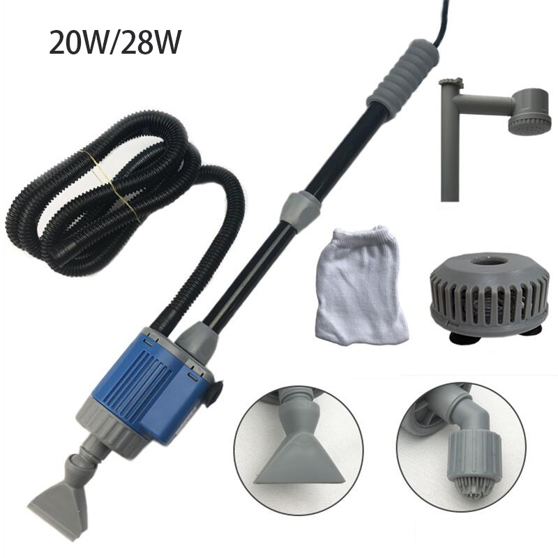 Gravel Vacuum Cleaner - 20/28W Electric Aquarium Fish Tank Water