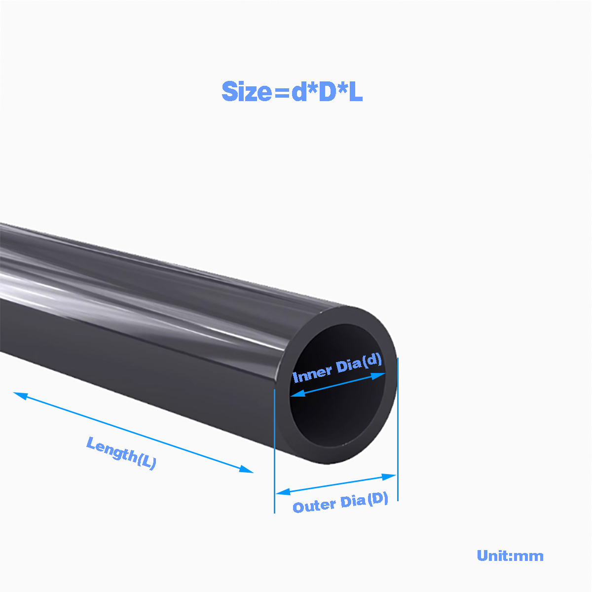 Aquarium Fish Hiding Places - Black PVC Plastic Pipe Hollow Tube/Fish