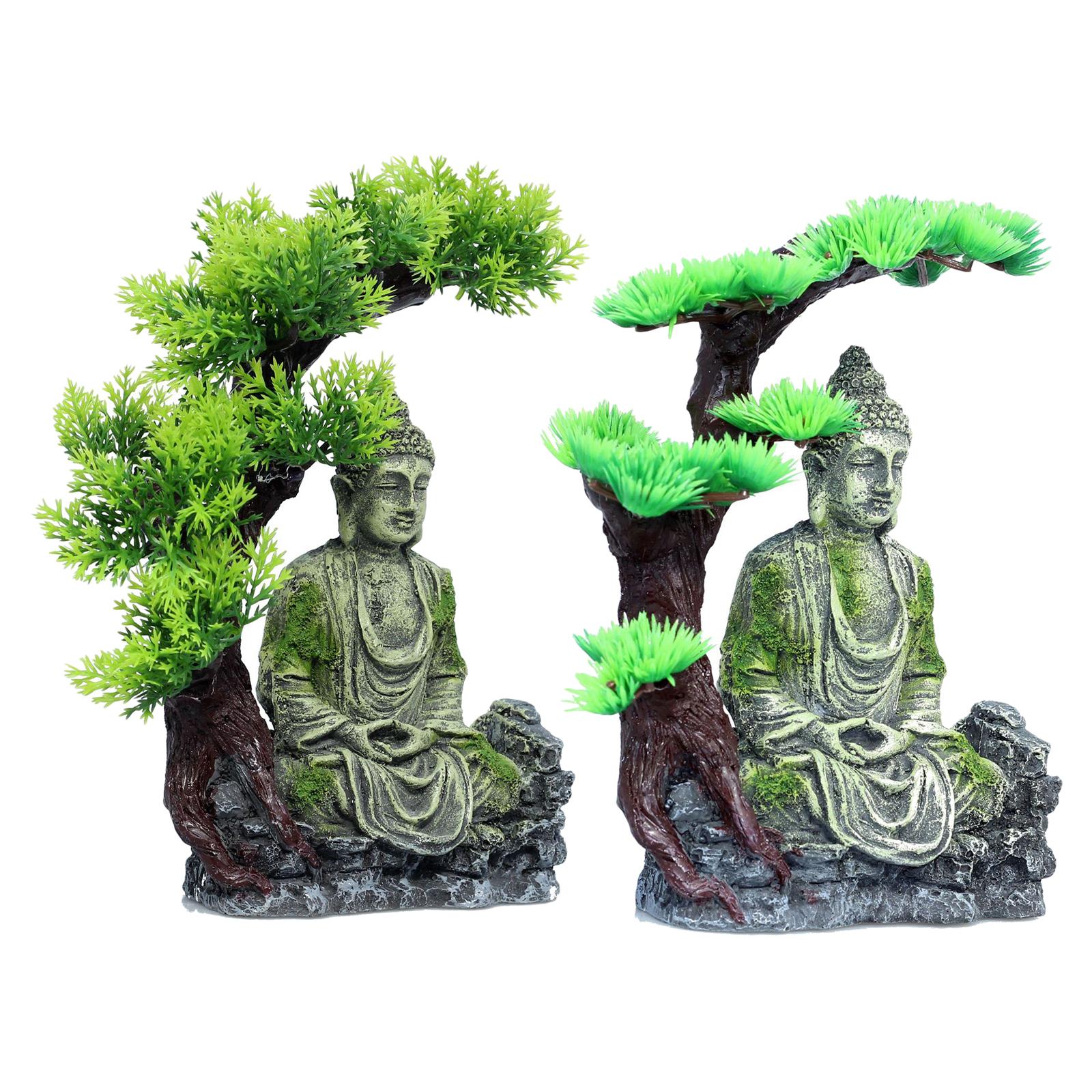 Aquarium Fish Betta - Buddha Statue Aquarium Decorations Resin Fish