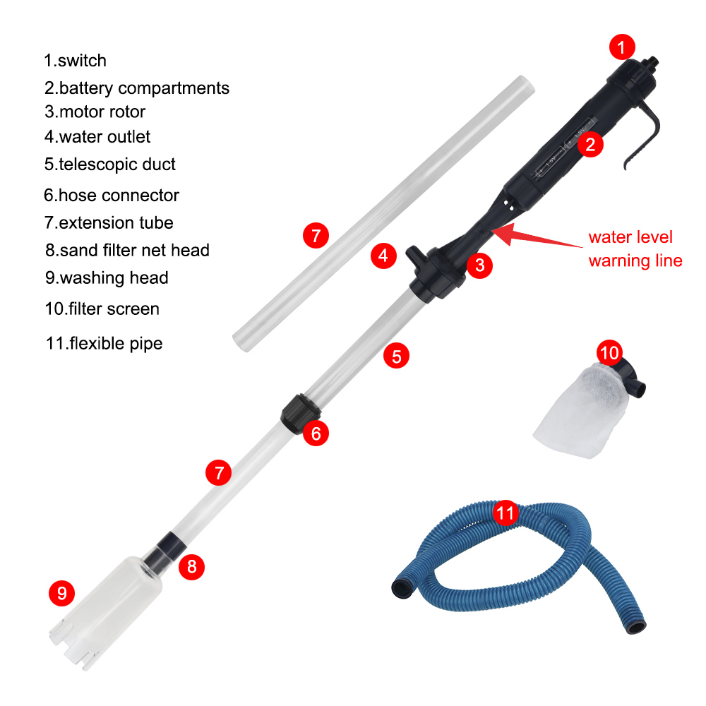 Electric Water Change Pump Gra - огляд і ціна Gravel Vacuum Cleaner