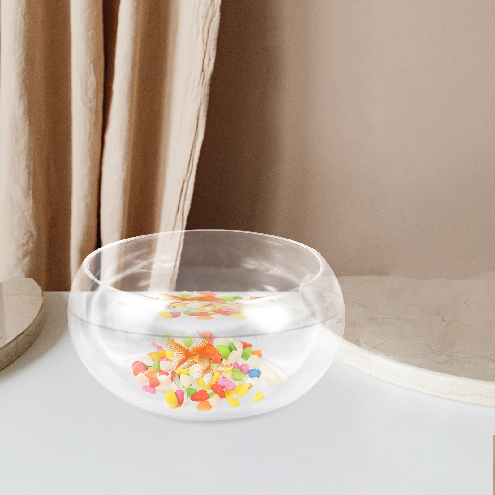 1Set Fish Bowl Glass Round Fis - огляд і ціна Aquarium Fish Goldfish