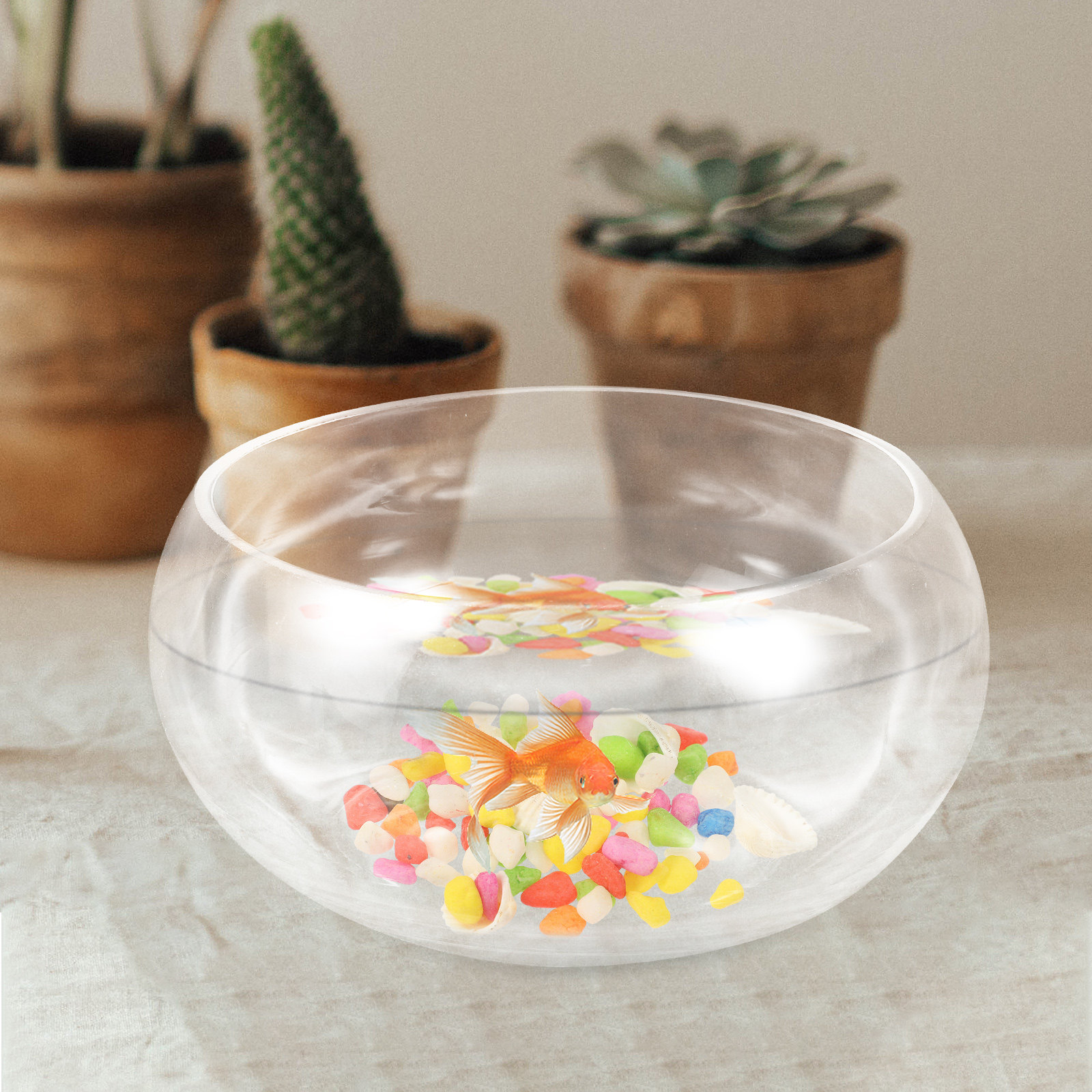 1Set Fish Bowl Glass Round Fis - огляд і ціна Aquarium Fish Goldfish