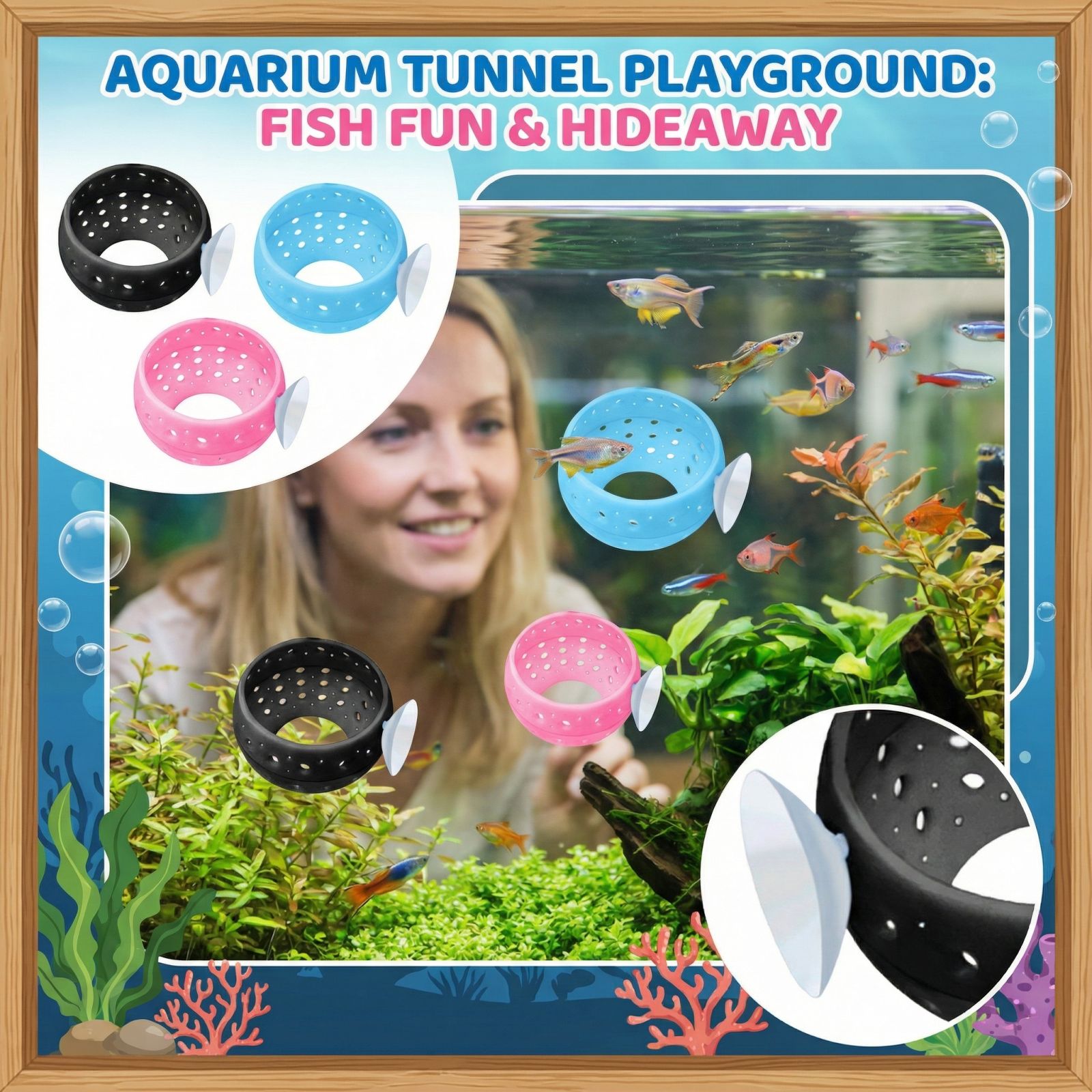 Betta Bulb Hide Tunnel Aquariu - огляд і ціна Aquarium Fish Hiding Places