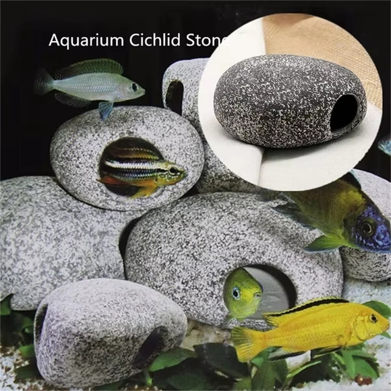 1/2Pcs Aquarium Cichlid Stone  - огляд і ціна Aquarium Fish Hiding Places